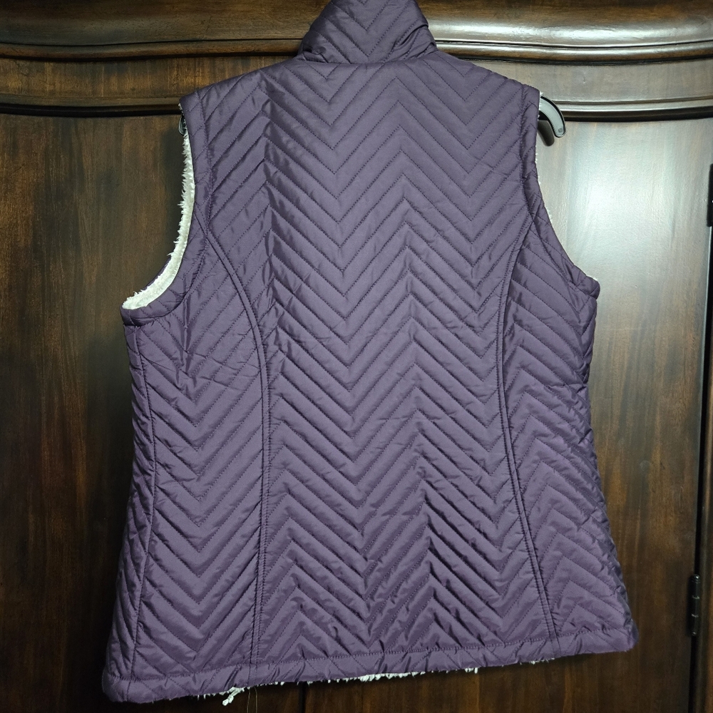 Reversible Free Country Deep Purple Quilted Vest, M NEW - Picture 2 of 13